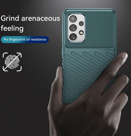 Samsung Galaxy A73 5G Hoesje TPU Thunder Design Back Cover Groen afbeelding 6