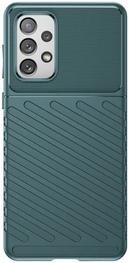 Samsung Galaxy A73 5G Hoesje TPU Thunder Design Back Cover Groen afbeelding 2