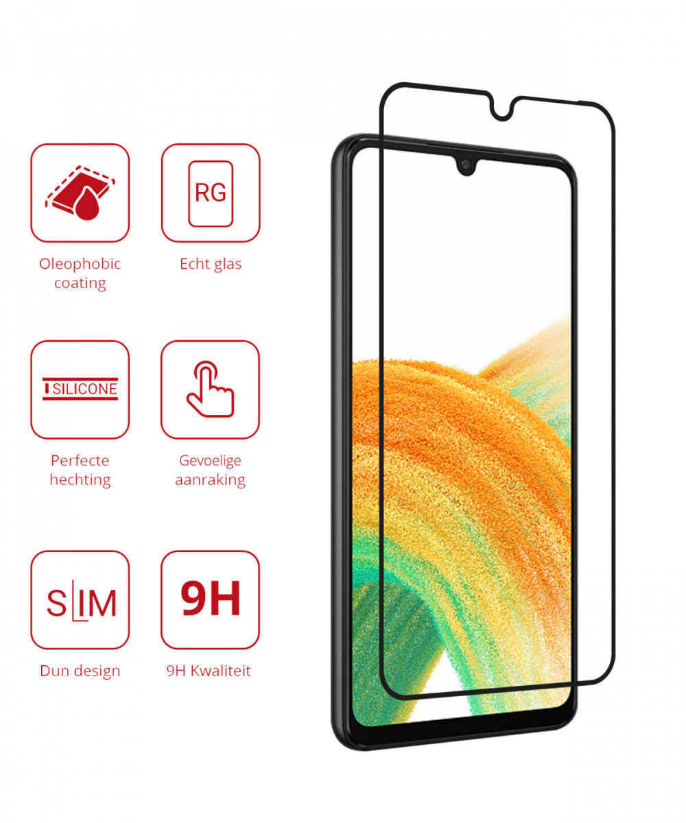 Rosso Samsung Galaxy A33 9H Tempered Glass Screen Protector afbeelding 2