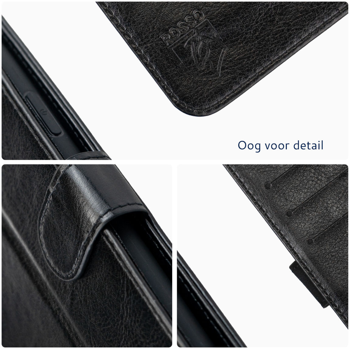 Rosso Element Samsung Galaxy A33 Hoesje Book Cover Wallet Zwart afbeelding 4