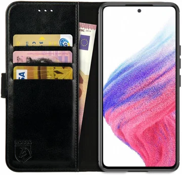 Rosso Element Samsung Galaxy A53 Hoesje Book Cover Zwart