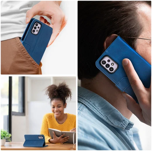 Rosso Element Samsung Galaxy A33 Hoesje Book Cover Wallet Blauw afbeelding 5