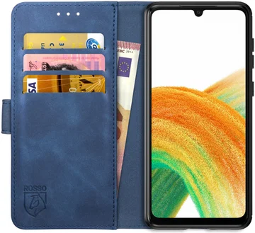 Rosso Element Samsung Galaxy A33 Hoesje Book Cover Wallet Blauw