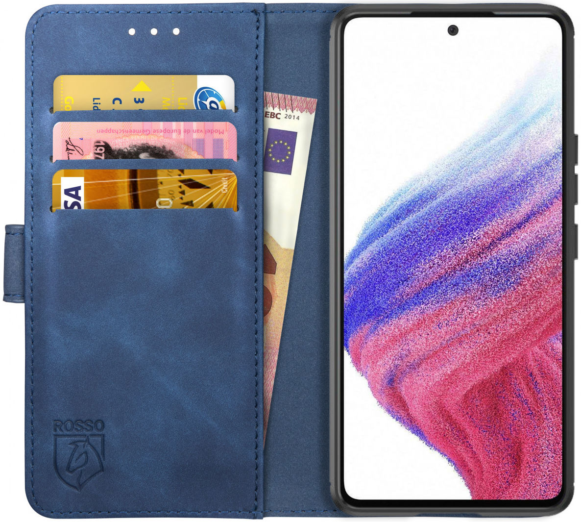 Rosso Element Samsung Galaxy A53 Hoesje Book Cover Blauw afbeelding 1
