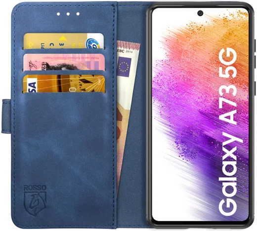 Rosso Element Samsung Galaxy A73 Hoesje Book Cover Blauw afbeelding 1