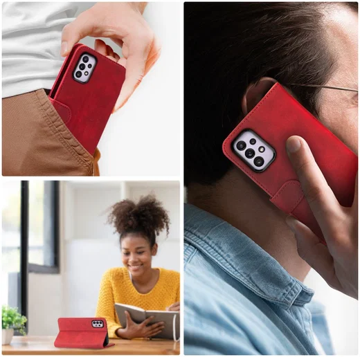 Rosso Element Samsung Galaxy A33 Hoesje Book Cover Wallet Rood afbeelding 5