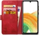 Rosso Element Samsung Galaxy A33 Hoesje Book Cover Wallet Rood afbeelding 1