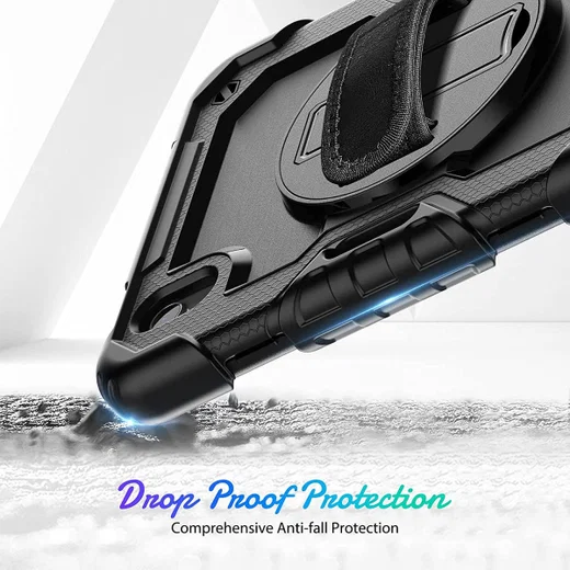 Apple iPad Mini 7 / 6 Hoes met Screen Protector en Handriem Zwart afbeelding 10