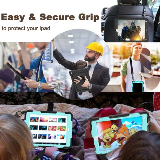 Apple iPad Pro 10.5 (2019) Hoes met Screen Protector en Handriem Zwart afbeelding 11