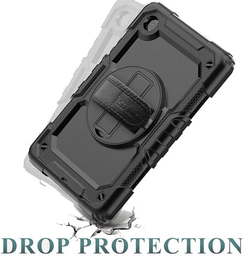 Samsung Galaxy Tab A7 Lite Hoes met Screen Protector en Handriem Zwart afbeelding 12