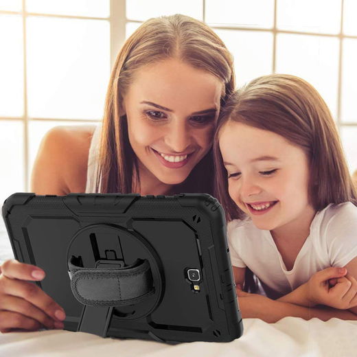 Samsung Galaxy Tab A 10.1 (2016) Hoes met Screen Protector en Handriem Zwart afbeelding 13