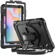Samsung Galaxy Tab S6 Lite Hoes met Screen Protector en Handriem Zwart afbeelding 1
