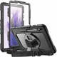 Samsung Galaxy Tab S8+ / S7+ / S7 FE Hoes met Screen Protector en Handriem Zwart afbeelding 1