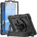 Lenovo Tab M10 Plus / FHD Plus Hoes met Screen Protector en Handriem Zwart