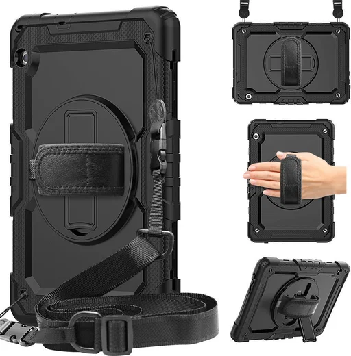 Huawei MediaPad T5 Hoes met Screen Protector en Handriem Zwart afbeelding 9