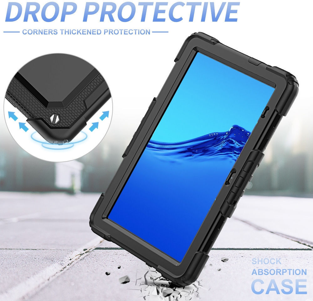 Huawei MediaPad T5 Hoes met Screen Protector en Handriem Zwart afbeelding 13