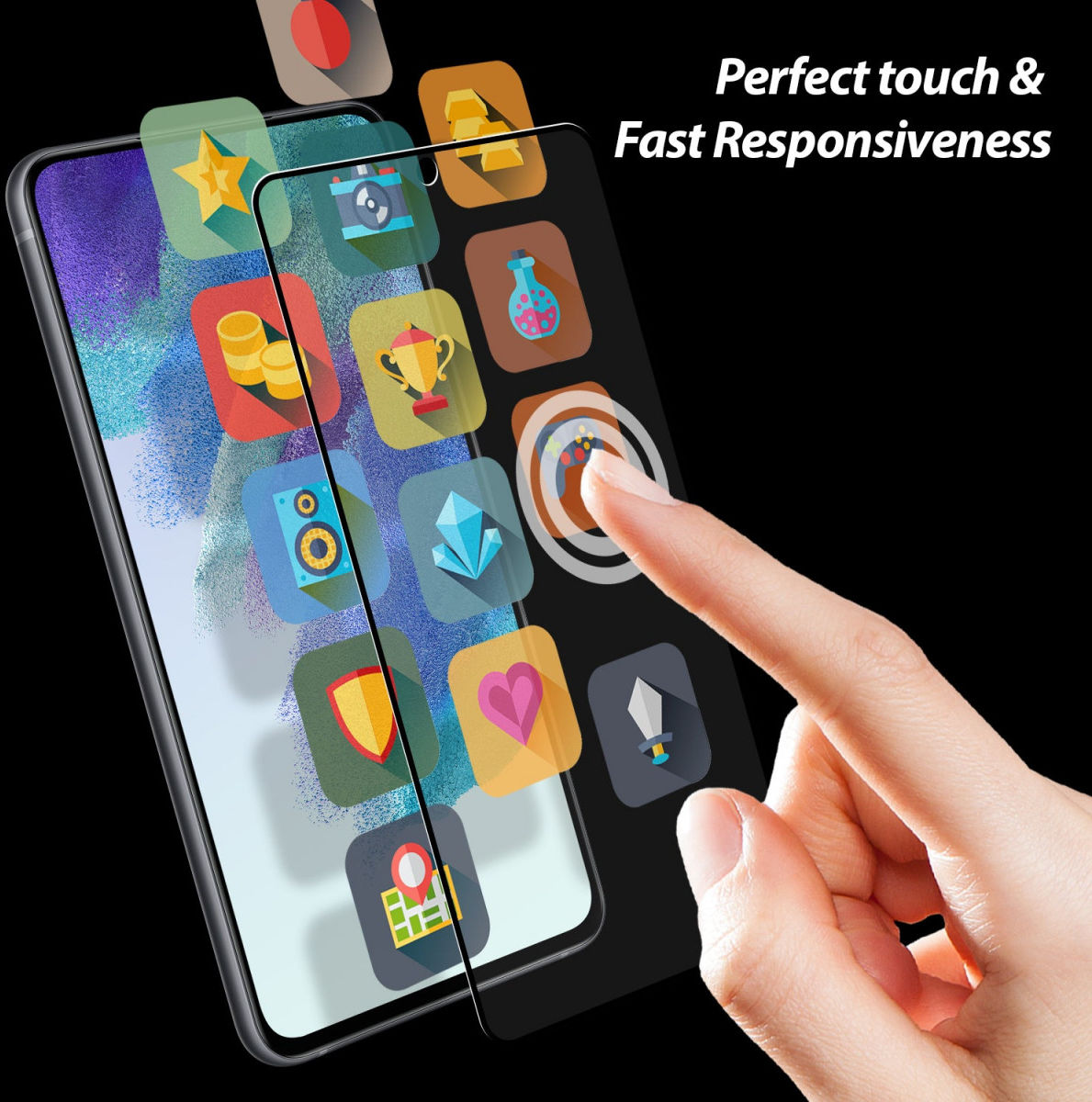 Whitestone EZ Glass Samsung Galaxy S21 FE Screen Protector (2-Pack) afbeelding 5