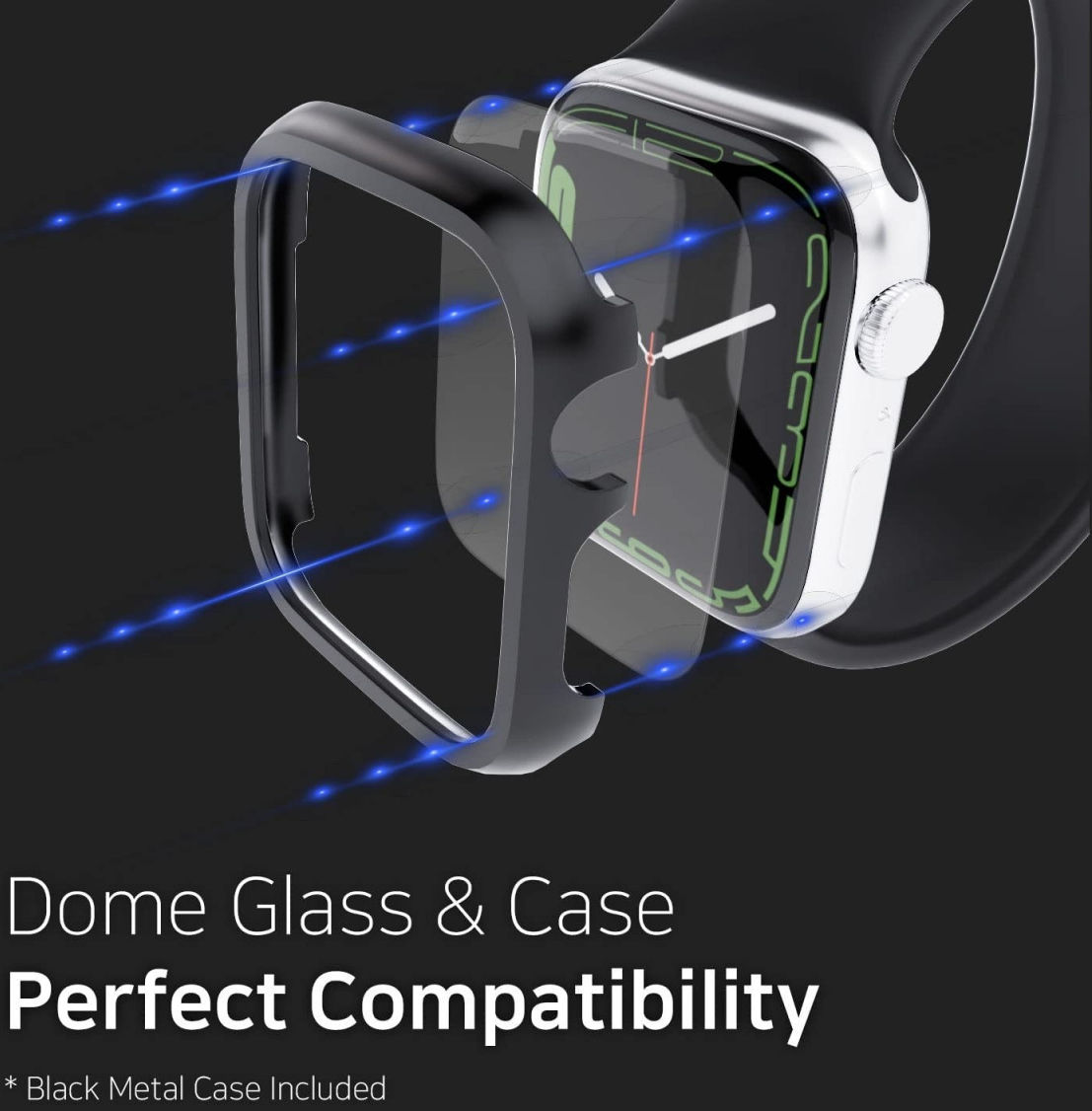 Whitestone Dome Glass Apple Watch 7/8/9 41MM Screenprotector (2-Pack) afbeelding 7