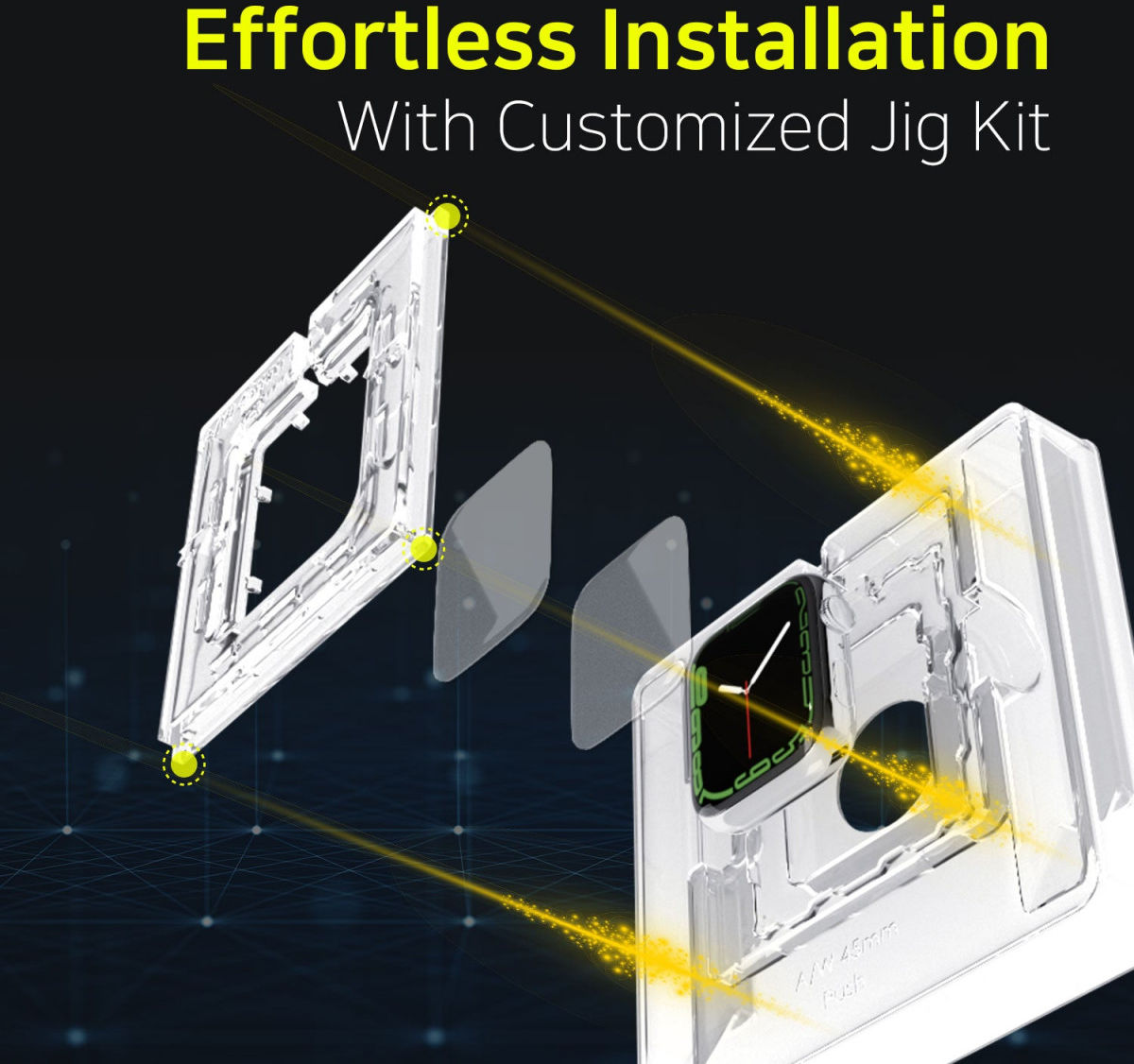 Whitestone Dome Glass Apple Watch 45MM Screenprotector (2-Pack) afbeelding 2