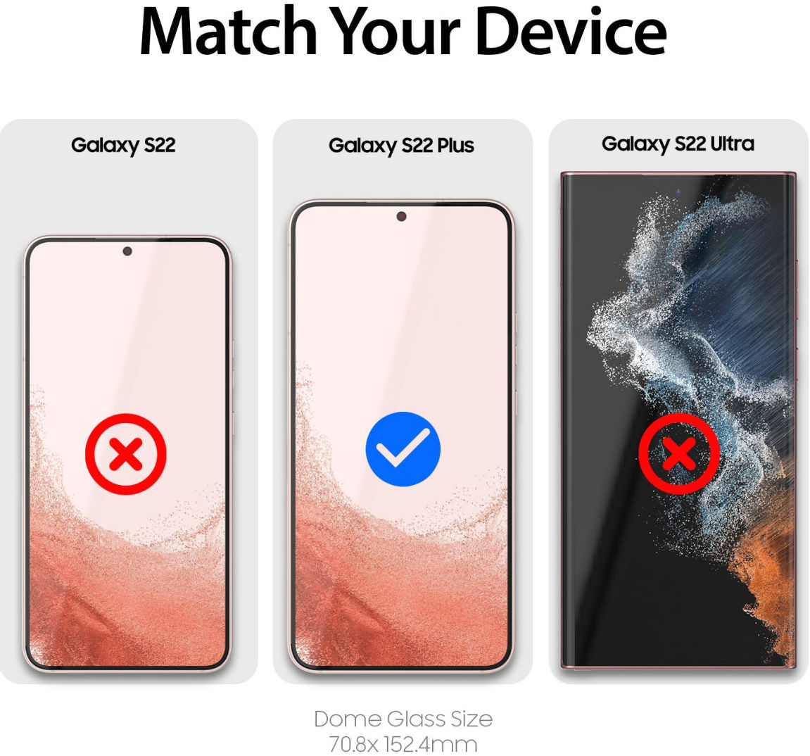 Whitestone Dome Glass Samsung Galaxy S22 Plus Screen Protector 2-Pack afbeelding 7