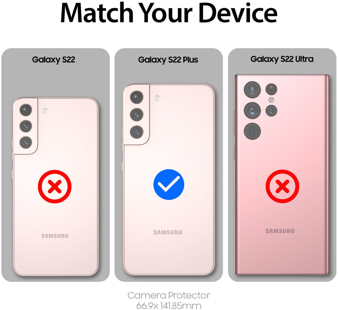 Whitestone Samsung S22 Plus Tempered Glass Camera Protector (2-Pack) afbeelding 7