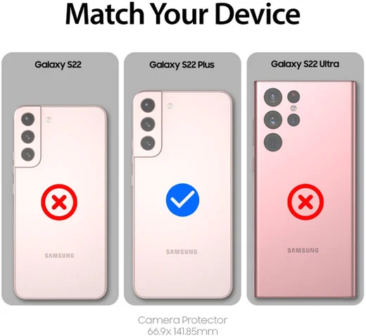 Whitestone Samsung S22 Plus Tempered Glass Camera Protector (2-Pack) afbeelding 7