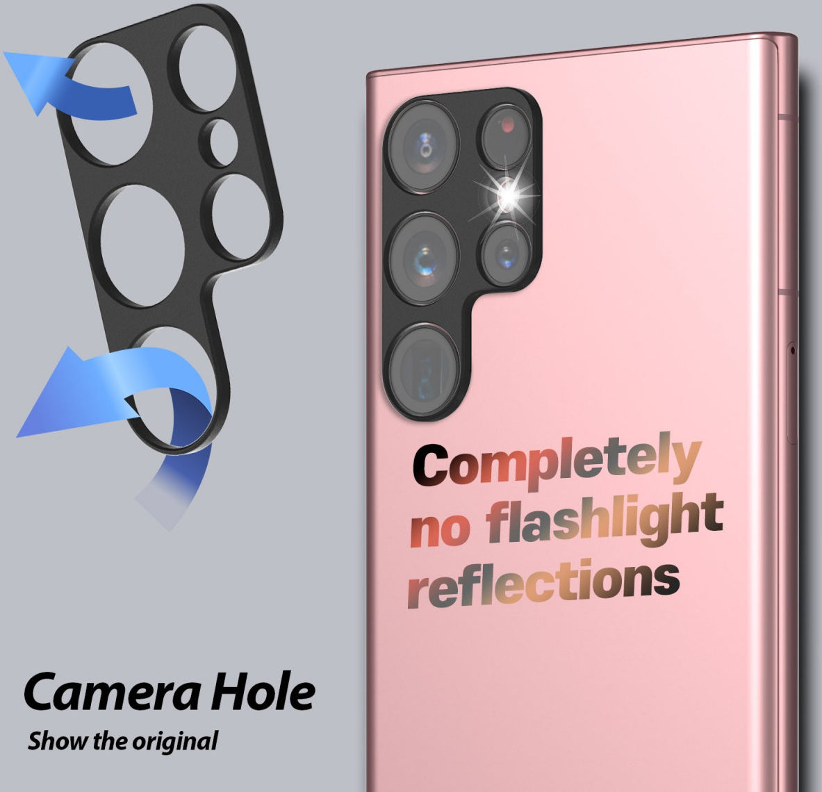 Whitestone Camera EZ Samsung S22 Ultra Camera Protector (2-Pack) afbeelding 4