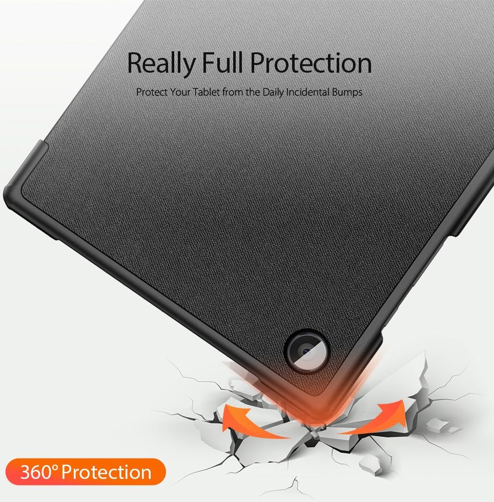 Dux Ducis Domo Samsung Galaxy Tab A8 Hoes Tri-Fold Book Case Zwart afbeelding 3