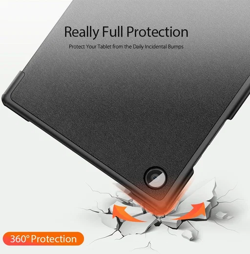 Dux Ducis Domo Samsung Galaxy Tab A8 Hoes Tri-Fold Book Case Zwart afbeelding 3