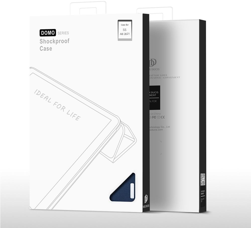 Dux Ducis Domo Samsung Galaxy Tab A8 Hoes Tri-Fold Book Case Zwart afbeelding 10