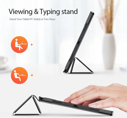 Dux Ducis Domo Samsung Galaxy Tab A8 Hoes Tri-Fold Book Case Zwart afbeelding 9