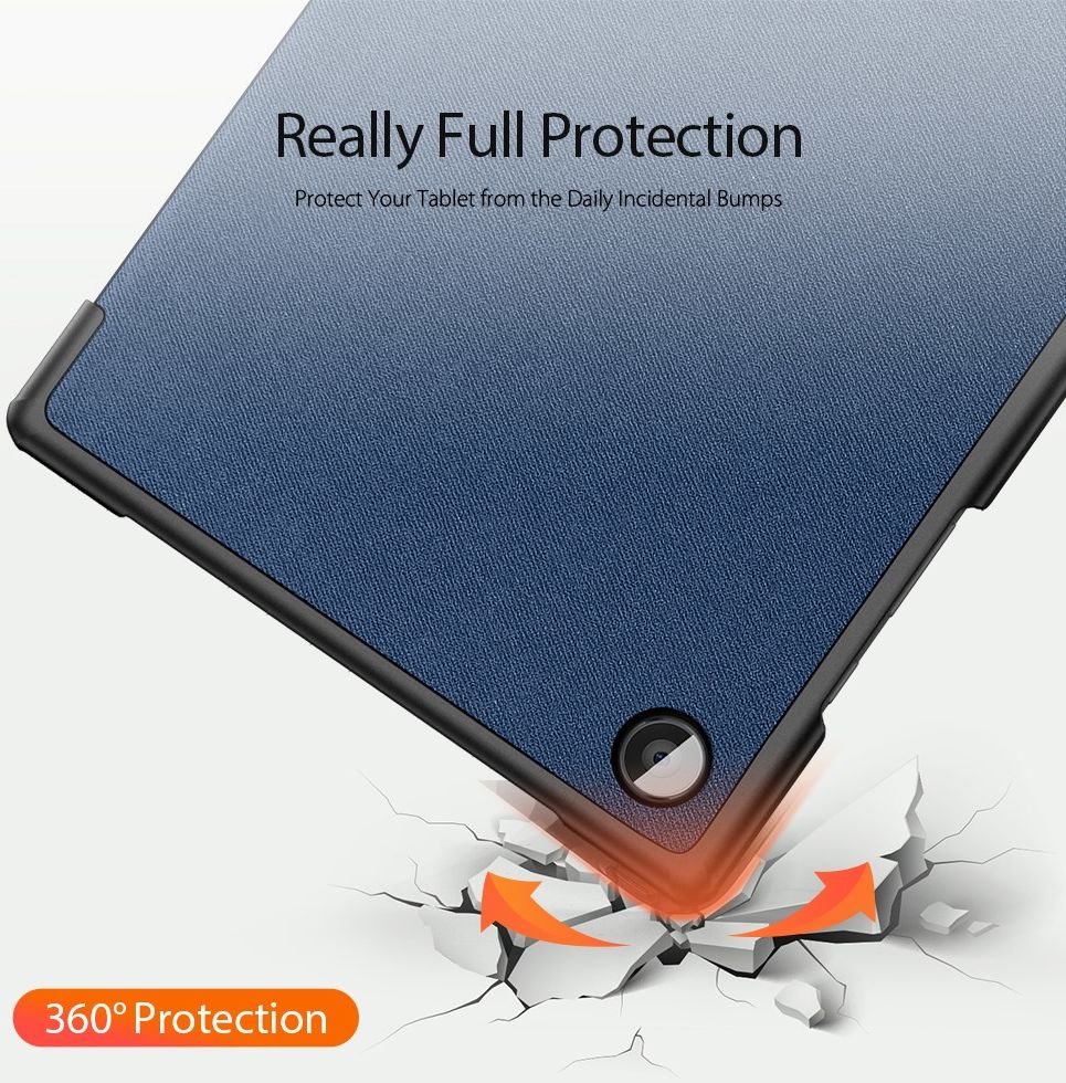 Dux Ducis Domo Samsung Galaxy Tab A8 Hoes Tri-Fold Book Case Blauw afbeelding 3