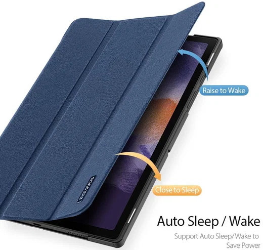 Dux Ducis Domo Samsung Galaxy Tab A8 Hoes Tri-Fold Book Case Blauw afbeelding 4