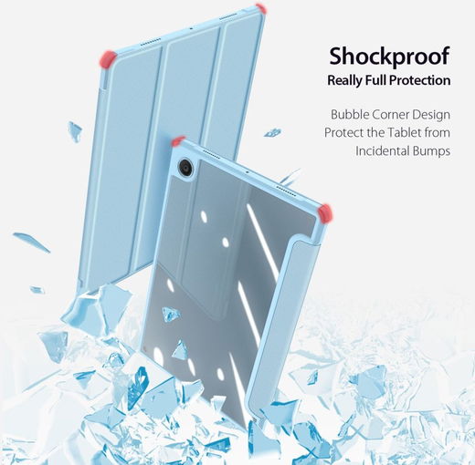 Dux Ducis Toby Samsung Galaxy Tab A8 Hoes Tri-Fold Book Case Blauw afbeelding 5