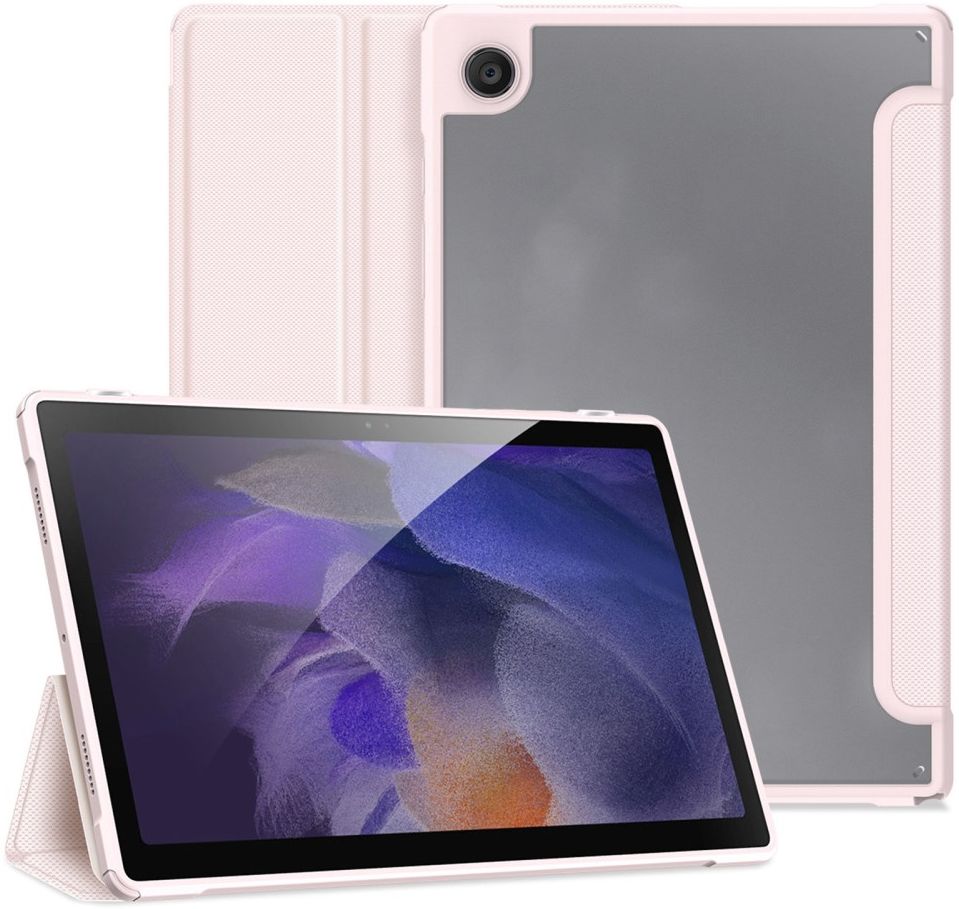 Dux Ducis Toby Samsung Galaxy Tab A8 Hoes Tri-Fold Book Case Roze afbeelding 1