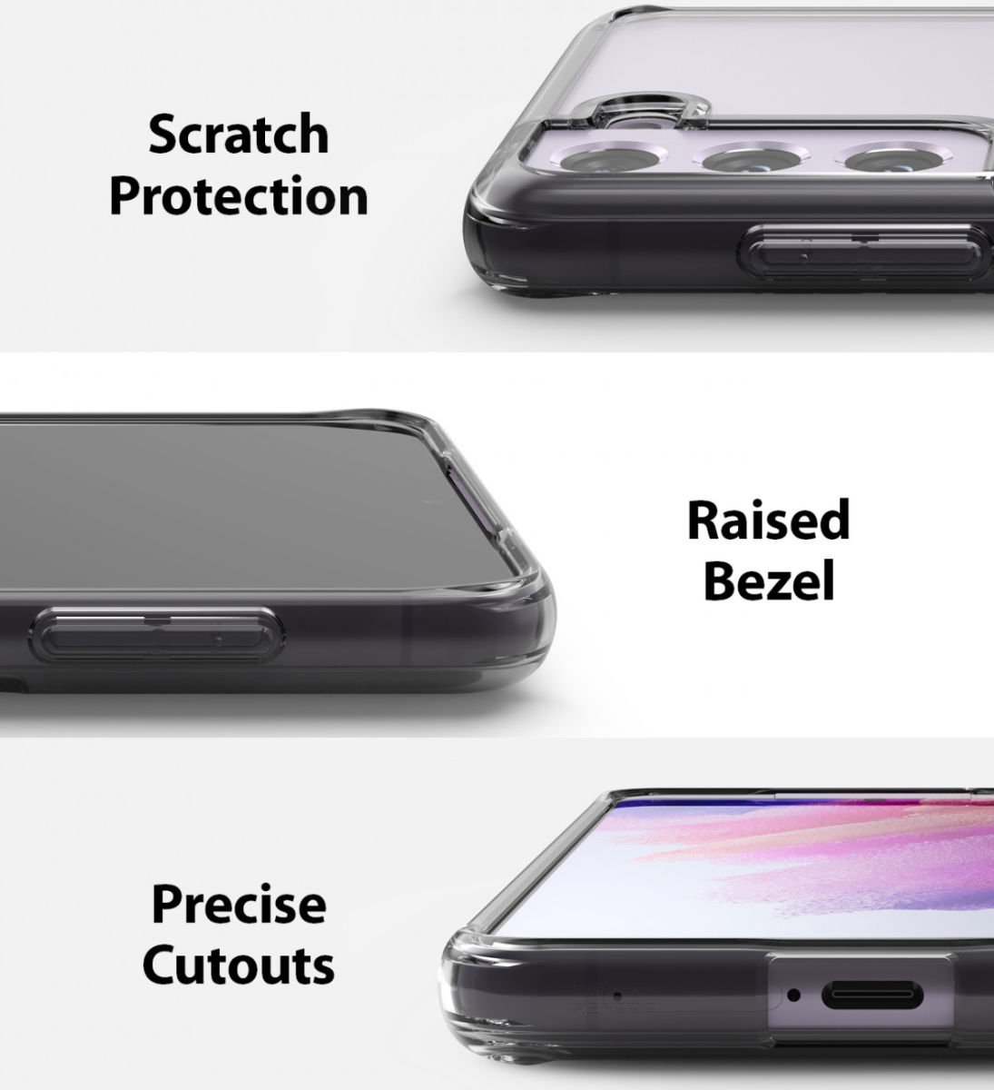 Ringke Fusion Samsung Galaxy S21 FE 5G Hoesje Matte Transparant afbeelding 3
