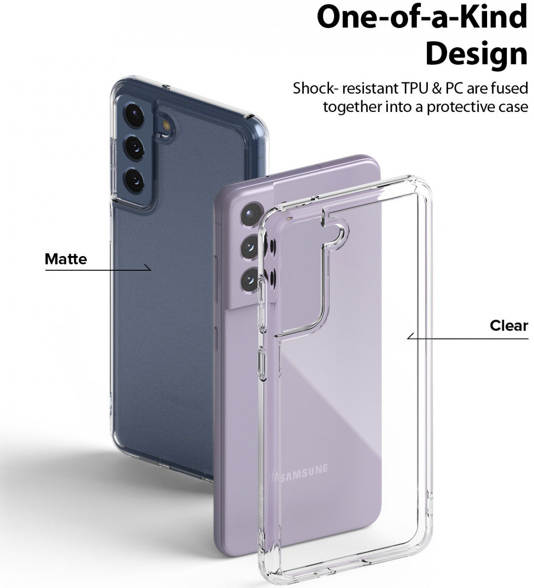 Ringke Fusion Samsung Galaxy S21 FE 5G Hoesje Matte Transparant afbeelding 5
