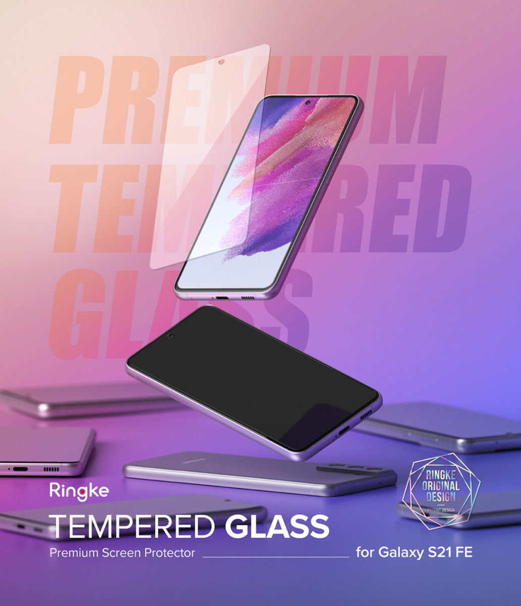 Ringke Samsung Galaxy S21 FE Screen Protector Tempered Glass (2-Pack) afbeelding 14