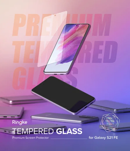 Ringke Samsung Galaxy S21 FE Screen Protector Tempered Glass (2-Pack) afbeelding 14
