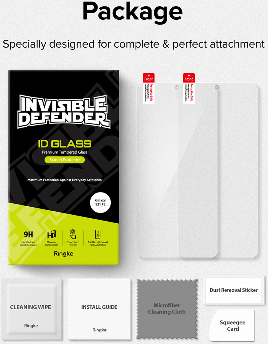 Ringke Samsung Galaxy S21 FE Screen Protector Tempered Glass (2-Pack) afbeelding 13