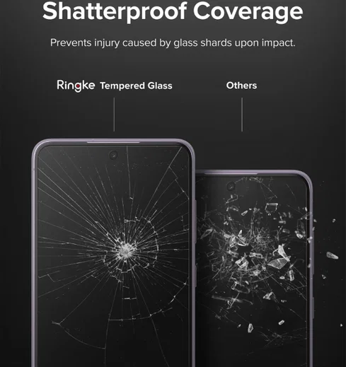 Ringke Samsung Galaxy S21 FE Screen Protector Tempered Glass (2-Pack) afbeelding 5