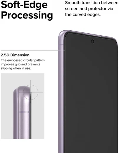 Ringke Samsung Galaxy S21 FE Screen Protector Tempered Glass (2-Pack) afbeelding 11