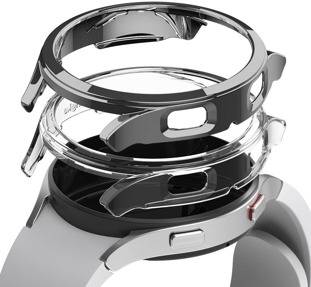 Ringke Slim - Samsung Galaxy Watch 4 44MM Hoesje (2P) - Grijs Transparant afbeelding 1