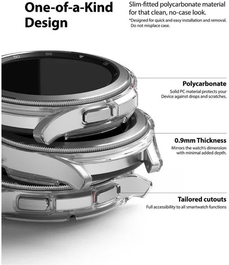 Ringke Slim - Samsung Watch 4 Classic 46MM Hoesje (2P) - Clear Zilver afbeelding 2