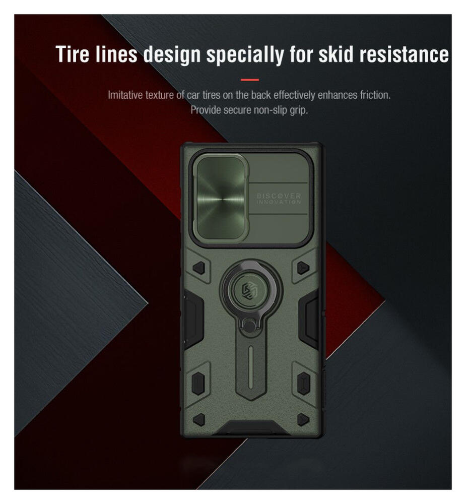 Nillkin CamShield Armor Samsung Galaxy S22 Ultra Camera Slider Groen afbeelding 11