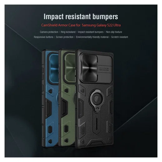 Nillkin CamShield Armor Samsung Galaxy S22 Ultra Camera Slider Groen afbeelding 6