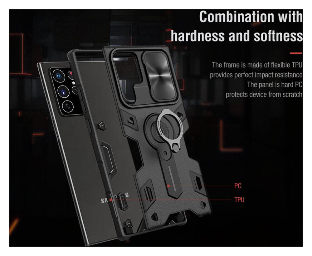 Nillkin CamShield Armor Samsung Galaxy S22 Ultra Camera Slider Groen afbeelding 9