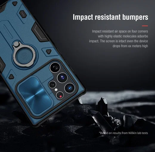 Nillkin CamShield Armor Samsung Galaxy S22 Ultra Camera Slider Blauw afbeelding 10