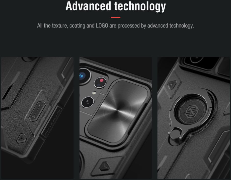 Nillkin CamShield Armor Samsung Galaxy S22 Ultra Camera Slider Blauw afbeelding 12