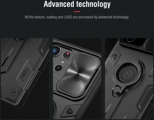 Nillkin CamShield Armor Samsung Galaxy S22 Ultra Camera Slider Blauw afbeelding 12